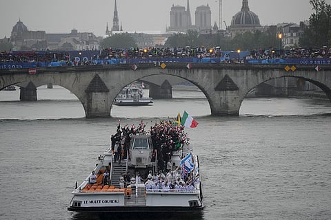 Israel and Italy athletes during the opening ceremony